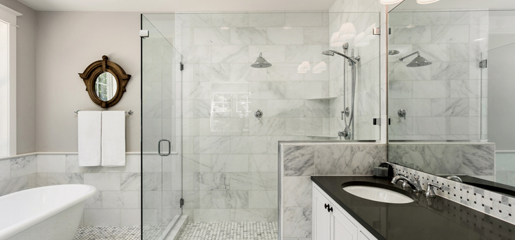 bathroom shower door installation in Linda