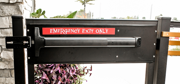 emergency push bar installation in Linda